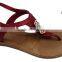 Simple PVC Outsole Ladies Flat Sandals Wood Women Summer Sandals