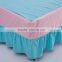 Home Textile Green and Pink Microfiber Plain Colors Twin Bed Skirts