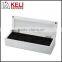 White wooden watch box with window for five watches use