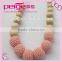 Pink Nursing Wooden Beads Necklace