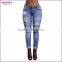 China Bulk Wholesale Cheap Ripped Scratch Washed Jeans