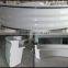 TW solid surface semi circle reception desk high gloss white