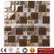 IMARK Super White Color Dull Polished Crystal Glass Mosaic Tiles with Painting Glass Mosaic Tiles Code IXGM8-099