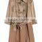 New Fashion British Style Patchwork Pleated Lady Coat Dress LC85005