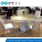 TB gloss white quality tempered glass extending 10 seater dining table