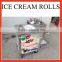Factory Single simple flat round pan fried ice machine roll maker/ frozen yogurt for ice cream shops made in China