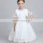 High Quality White Elegant Baby Girl Party Dress Children Frocks Designs