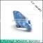 Light blue color trillion shape artificial spinel