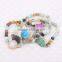 Gold Plated Sun Flower Agate Quartz Stone Connector Druzy Bracelet, Natural Amazon Stone Beaded Bracelets