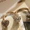 Fashion Three Hearts Are Connected New Rings