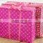 big capacity shopping bag extra large bright color printing zipper closure