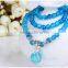 wholesale natural stone blue beaded bracelet stretch small beads bracelets