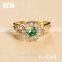 Jingli jewelry Green Stone Gold Plated Ring (YJ-348)