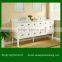 White Finish Solid Wood Bathroom Vanity Cabinet With Carrara White Marble
