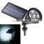 Popular solar lawn lamp sensor lighting white lighting source with two ways installation