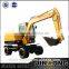 mini wheel excavator JGM907L with 0.25 cub meter bucket capacity