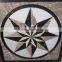 hot design flower pattern marble waterjet medallion