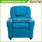 Contemporary Light Blue Kids Recliner with Cup Holder and Headrest
