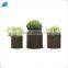 3-piece Outdoor PE Rattan Garden Round Flower Plant Pot