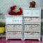 Wholesale wooden storage cabinet with basket drawers