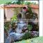 2016 New four steps outdoor natural stone artificial rock waterfall ,