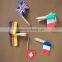 Unique festival party decoration wood cocktail brazil flag