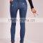 OEM service women high waist ripped vintage blue skinny jeans