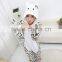 flannel cartoon adult animal jumpsuit animal pajamas jumpsuit leopard design