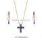 Gold Plated Cross Pendant Set
