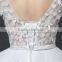 MGOO Beaded Embroidery Wrap Chest Cream Crepe Empire Vintage Wedding Dress Formal Dress With Half Sleeve