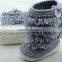 Alibaba china cheap price hand knitted baby booties