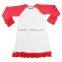 Kaiyo Wholesale Children Clothing Usa Ruffle Tops for Girls Ruffle Raglan Shirt