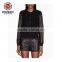 AB1401 women fashion leather sleeves varsity jackets