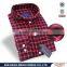 Latest custom flannel shirt for men red black checks mens dress shirts