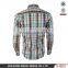 Latest fashion men casual shirts plaid fabric button up shirts for men