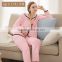 Wholesale Qianxiu Long Sleeve Flannel Fleece Pink Hoodie Desigh Ladies Winter Nighty