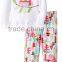 Wholesale boutique fall girls gift children ruffle shirts with chevron pants kids christmas outfits