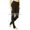 Elastic Waist Dance Black Moisture-Wicking Material Anchored Pants