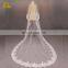 Real Pictures Long Ivory Wedding Veil With Lace Hem Online Sale