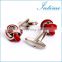 Red color men's cufflink fashion hardware jewelry make metal knot cufflinks alibaba wholesale cufflink jewelry