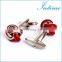 Red color men's cufflink fashion hardware jewelry make metal knot cufflinks  wholesale cufflink jewelry