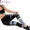 Custom Service Black White 3D Flora Fitted Active Tight Yoga Legging Womens