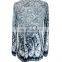 Front Embroidery and Paisley Print Komono Blouse For Women