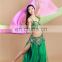 Green color sequins beaded belly dancing clothes wear bra and belt set GT-1038#