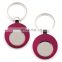 2018 special design your own colorful with round coin holder trolley coin keyring