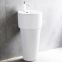 Chaozhou new design one piece bathroom cermaic no hole standing pedestal basin