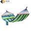 High Quality Outdoor canvas hammock swing bed with wooden stick and pillow