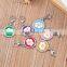 Fashion hot sale zinc alloy flower pattern anti-lost wholesale dog tag pendant initial