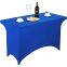 Spandex Table Cover 4ft Blue,Rectangle Stretch Fitted Table Cover or Tablecloth for 4ft Table