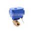 9-24v 110v 220v CWX-15 brass small electric rotary actuator motorized valves for heating, air condition